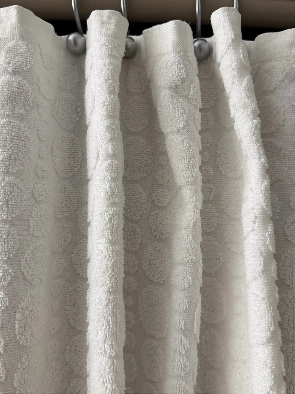 Croscill Rare Jonathan Adler Textured Shower Curtain white 100%Cotton 68”x69”